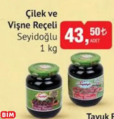 SEYİDOĞLU  ÇİLEK VE VİŞNE REÇELİ